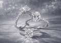 Lab grown diamond engagement rings with round and cushion cut diamonds by Ouros Jewels