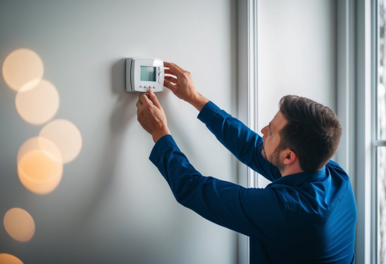 How do Thermostat Placement Changes Affect Heating and Cooling Performance?