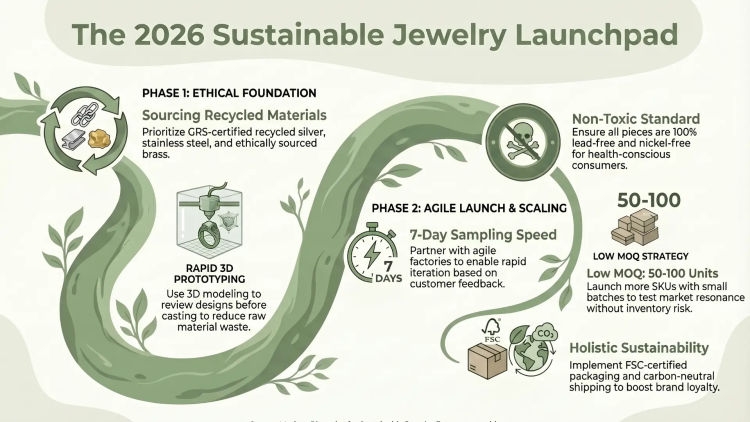 How to Launch a Sustainable Jewelry Line in 2026: Sourcing, Design, and Manufacturing